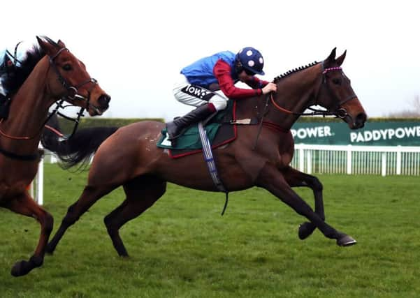 Paisley Park ridden by Aidan Coleman on their way to victory in the galliardhomes.com Cleeve Hurdle at Cheltenham. Picture: David Davies/PA