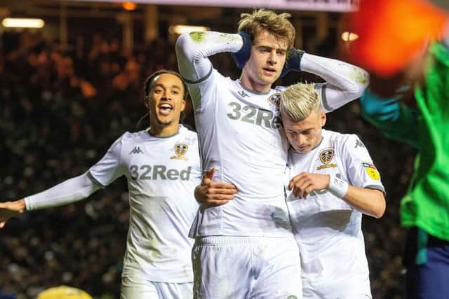 Patrick Bamford celebrates his second against Millwall (Picture: Bruce Rollinson)