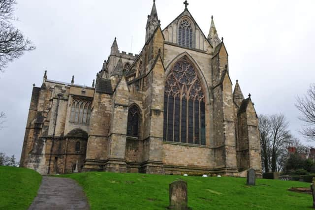 Restoration work is underway at Ripon Cathedral.