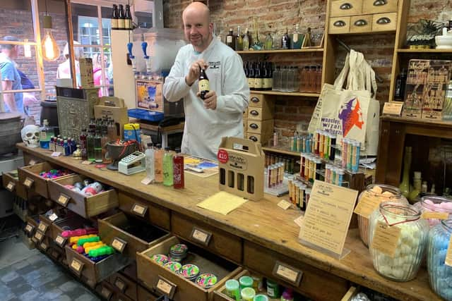 Phil Pinder, pictured in his shop The Potions Cauldron before the lockdown.