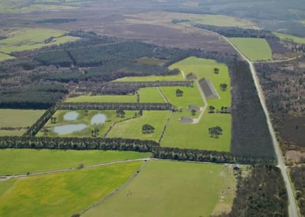 An aerial view of the potash site