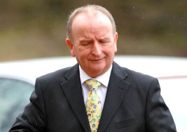 Catholic priest Michael Finnegan weeps outside Bradford Crown Court. Picture: Ross Parry Agency