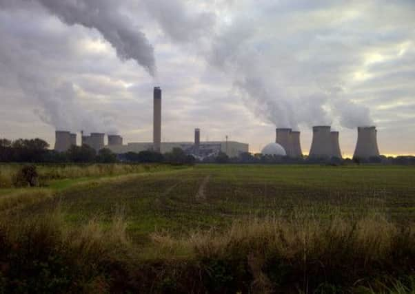 The first of four giant biomass storage domes being erected at the Drax coal-fired power station in North Yorkshire