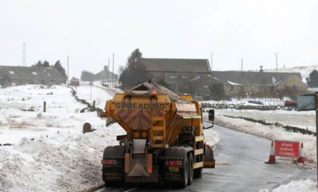 The Saddleworth Road closed at Barkisland, West Yorkshire as the cold snap continues across the UK. PRESS ASSOCIATION Photo. Picture date: Monday March 25, 2013. See PA story WEATHER Cold. Photo credit should read: Lynne Cameron/PA Wire