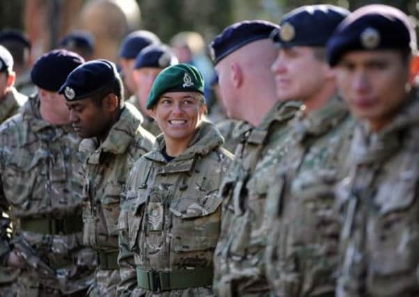 Soldiers from 
21st Engineer Regiment parade through Ripon.