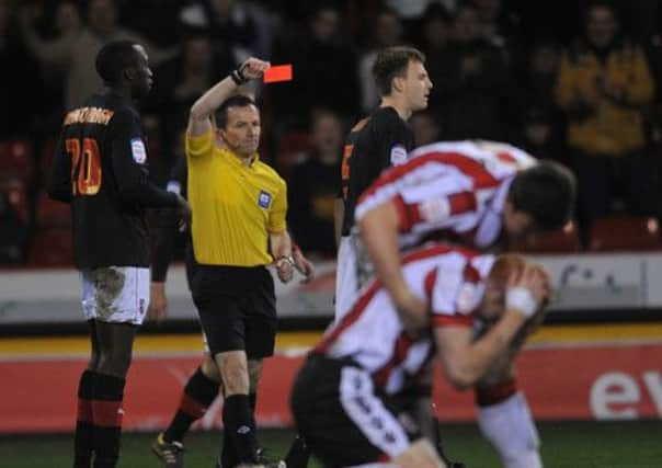 Brentford's Diagouragua sent off