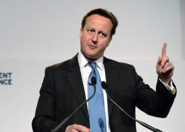 Prime Minister David Cameron addresses the Global Investment Conference in London