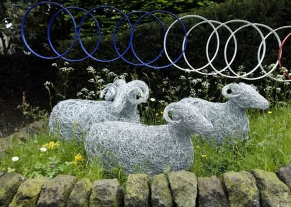 The Yorkshire Garden or 'Le Jardin de Yorkshire' at the RHS Chelsea Flower Show, London.