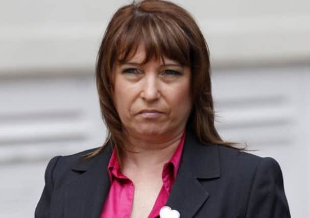 Denise Fergus leaves Burlington House in Crosby, Merseyside.