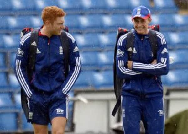 England's Johnny Bairstow and Joe Root