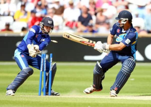 Yorkshire's Phil Jaques is bowled.