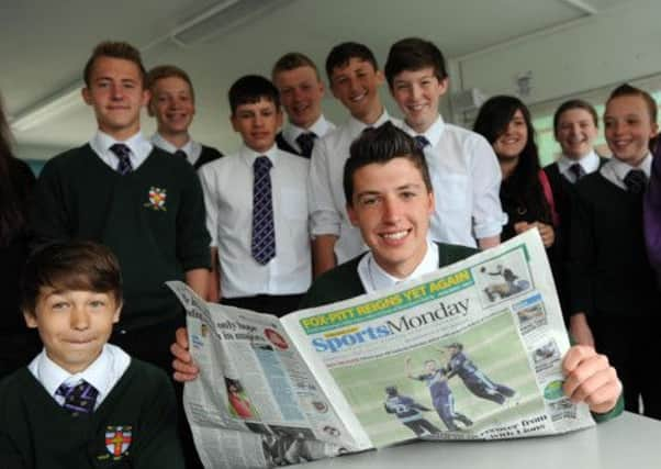 Matthew Fisher back at Easingwold School. Picture by Simon Wilkinson/SWpix.com