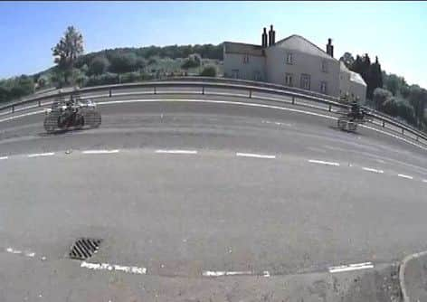 Police CCTV of the stunt