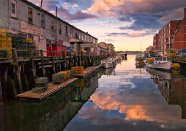 Portland harbour in Maine