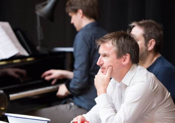 James Brining rehearsing Sweeney Todd