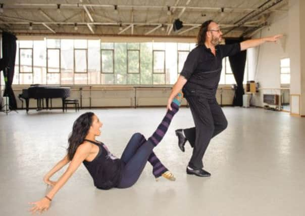 Strictly Come Dancing contestant Dave Myers and dance partner Karen Hauer during rehearsals