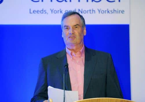 Chairman of Jet2.com, Philip Meeson speaks at the Chamber of Commerce lunch in Leeds