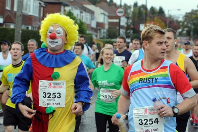 The start of the Yorkshire Marathon in York. 

Pictures by Gerard Binks.