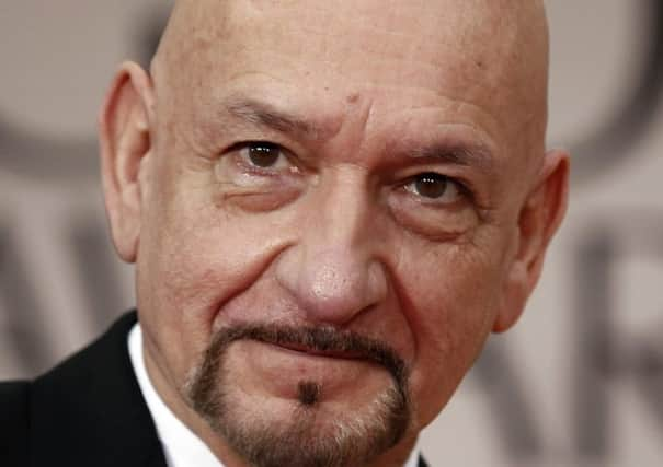 Sir Ben Kingsley, and below as Mazer Rackham