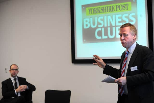 David Cutter, right, of Skipton Building Society, and Simon Usher, of Persimmon, at the Yorkshire Post Business Club event