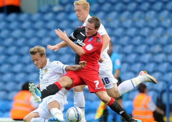 Liam Lawrence in action for Portsmouth