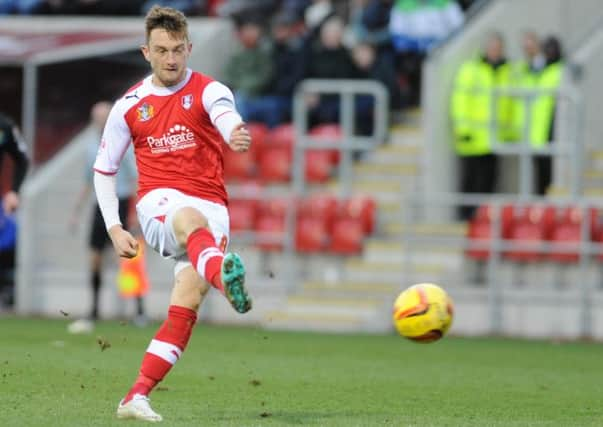 Lee Frecklington fires home the Millers' winner