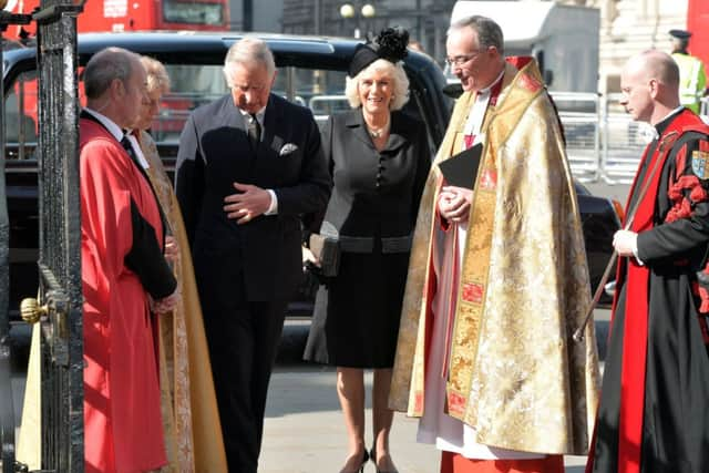 The service to celebrate the life of Sir David Frost at Westminster Abbey, London.