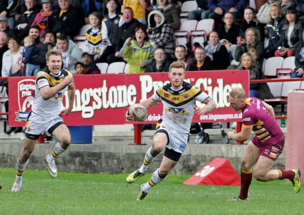 Marc Sneyd makes a break.