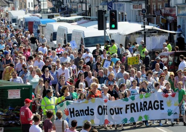 A protest march and rally in Northallerton to support the hospital, in 2012