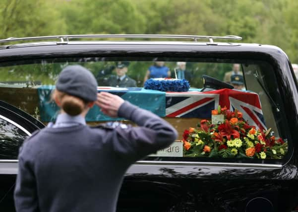 The funeral of former RAF pilot George Thompson. Pictures: Ross Parry Agency