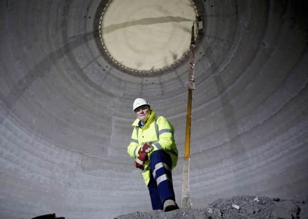 Peter Emery at the new Drax biomass facility.