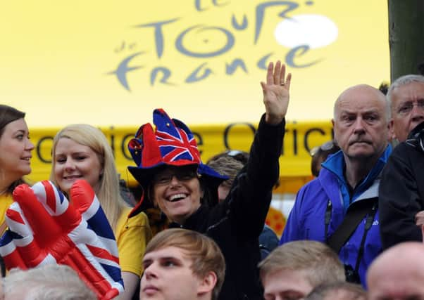 Crowds line the streets of Yorkshire