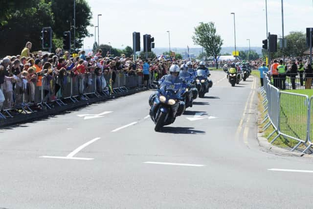 Crowds line the streets of Yorkshire