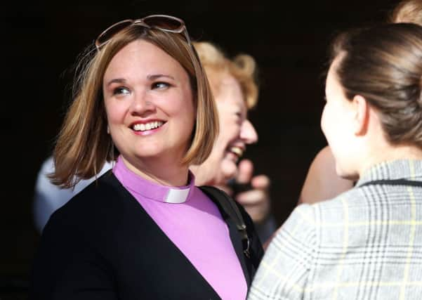 Members of the clergy arrive for the General Synod of Church of England meeting at The University of York.