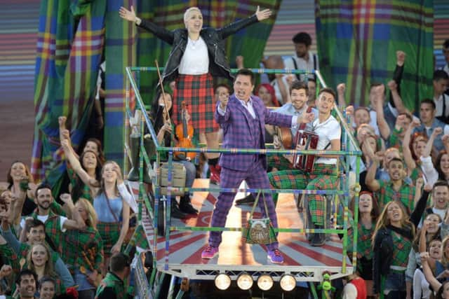 Performers during the 2014 Commonwealth Games Opening Ceremony at Celtic Park, Glasgow.