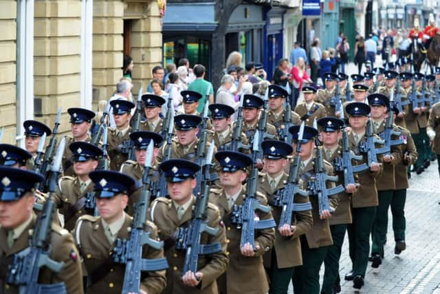 The Royal Dragoons Guards set off from York Minster. PIC: Jonathan Gawthorpe