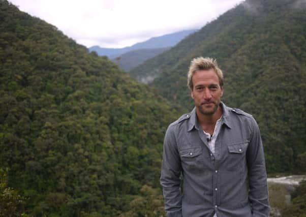 Ben Fogle taking a moment to enjoy the Amazon Rainforest in Ecuador