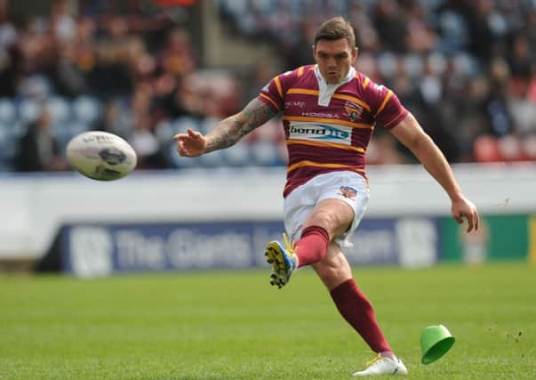 Huddersfield Giants' Danny Brough scores a conversion