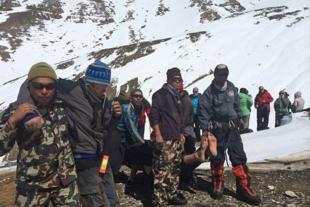 A series of blizzards and avalanches battered the Himalayas in northern Nepal