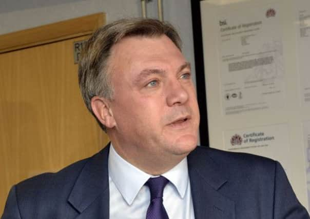 Shadow Chancellor Ed Balls