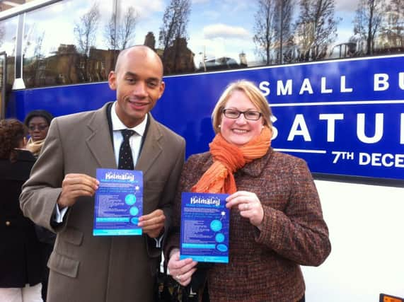 Chuka Umunna and Carolyn Frank ahead of Small Business Saturday 2013