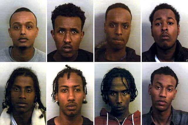 Abdirashid Abdulahi, Mohamed Dahir, Liban Abdi, Jusef Abdirizak and (bottom row, from the left) Idleh Osman, Arafat Ahmed Osman, Abdulahi Aden and Mohamed Jumale