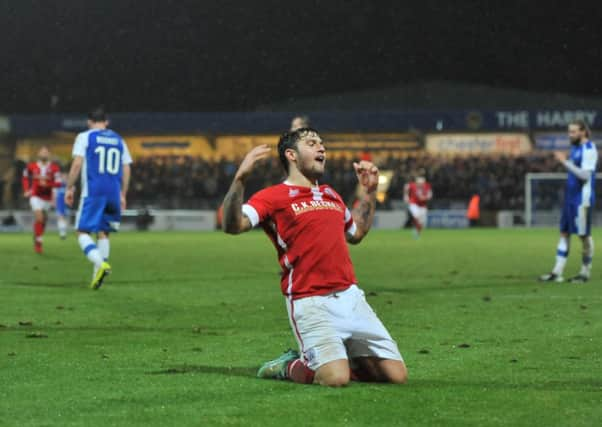 Dale Jennings celebrates his second goal.