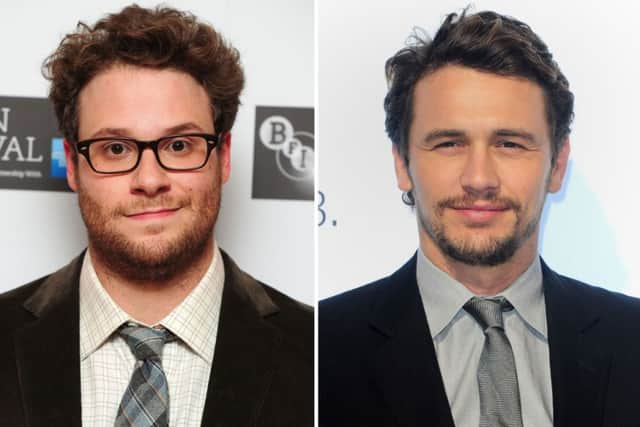 Seth Rogen (left) and James Franco have reacted furiously to the decision to pull a film about the assassination of the North Korean leader - with Ben Stiller branding it "a threat to freedom of expression".