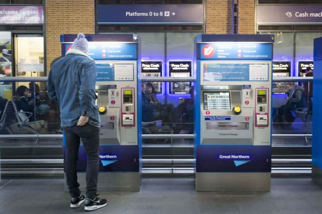 Train fare rises saw campaigners from the RMT protest outside of Kings Cross station in London.