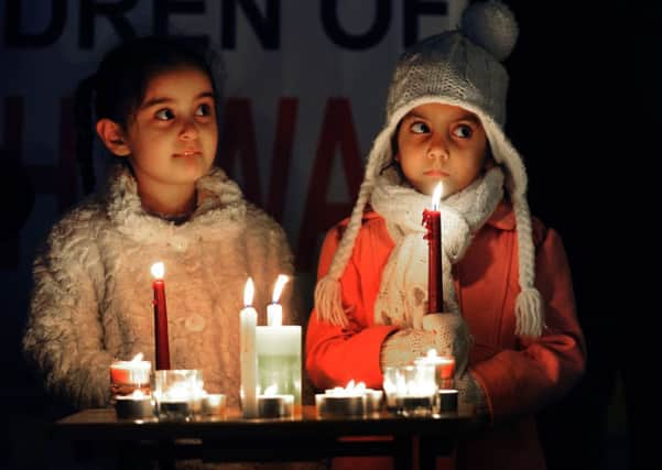 Amelia Zulfiqar (5) and Bireh Memon (6).
 Picture: Jonathan Gawthorpe