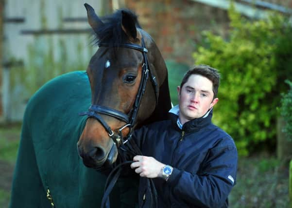 RISING DUO: Grafton eventer James Sommerville with Captain Levade. Picture by Tony Johnson. TJ100649b.