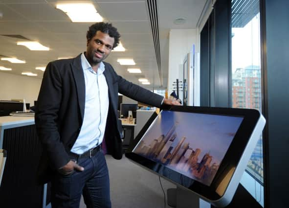 Achille Traore in the Digital Hub at No1 Leeds. Picture by Simon Hulme