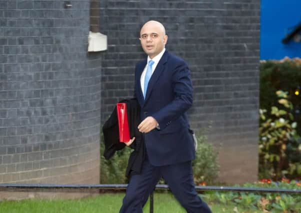 Culture Secretary Sajid Javid arrives at No 10 Downing Street