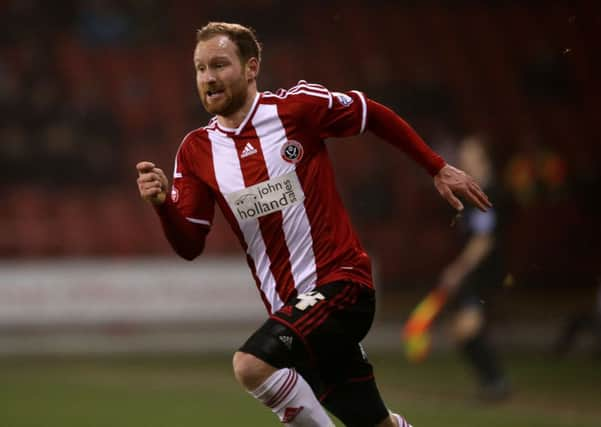 Sheffield United's Matt Done celebrates his goal. (Picture: Martyn Harrison).